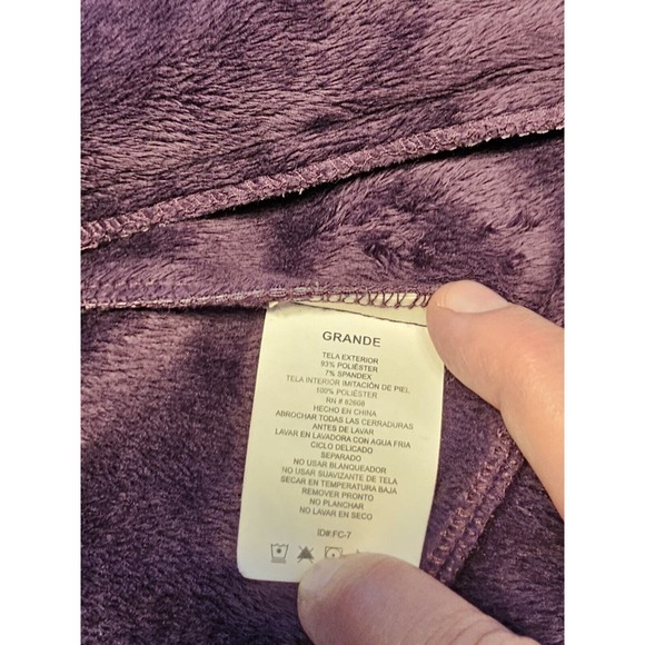 Free Country Coat Jacket Faux Fur Lined Size Large Womens Purple Wine - Picture 6 of 10